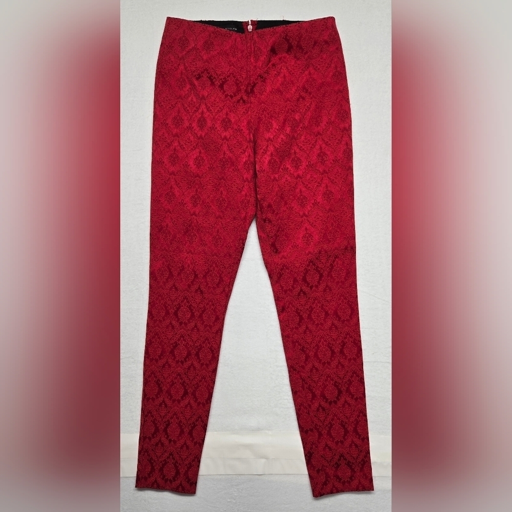 Simply Styled By Sears Ankle Skinny Embroidered Pants Elastic Waist Textured M